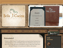 Tablet Screenshot of bellajcucina.com